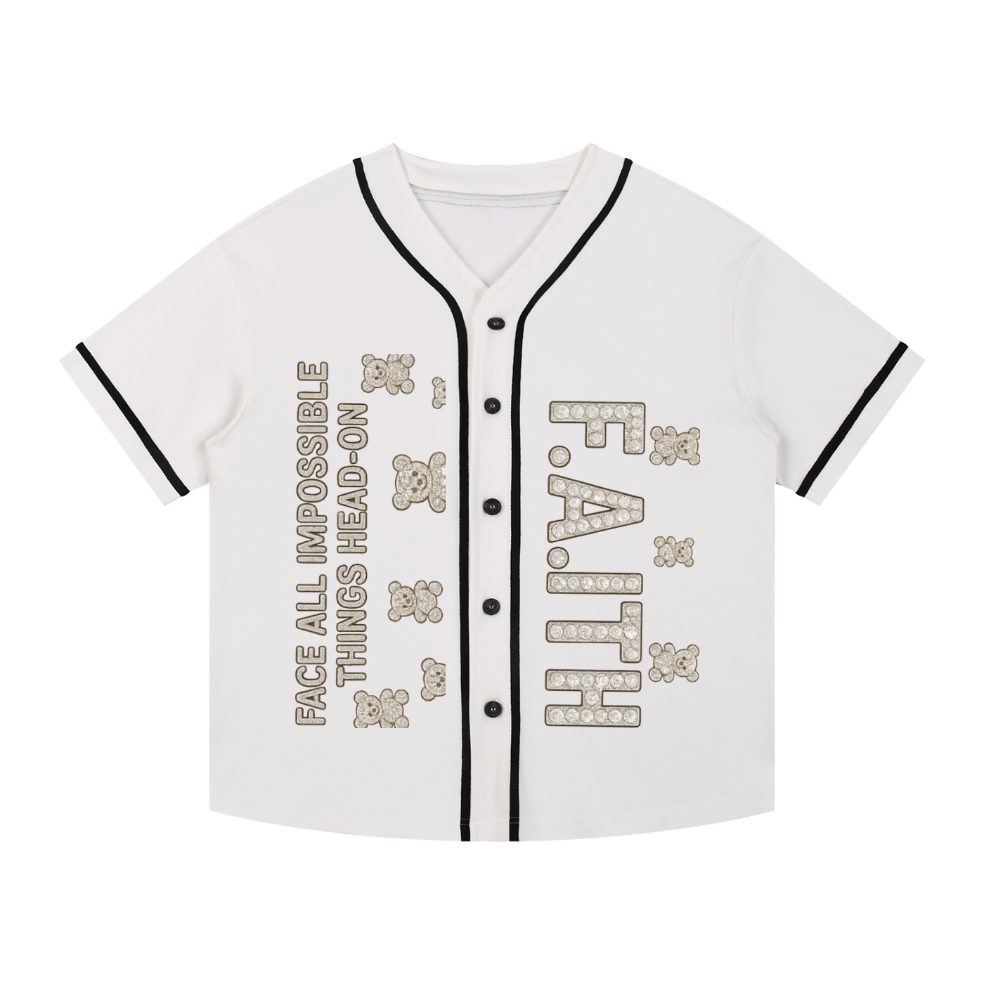 F.A.I.T.H Piped Button-Up Jersey