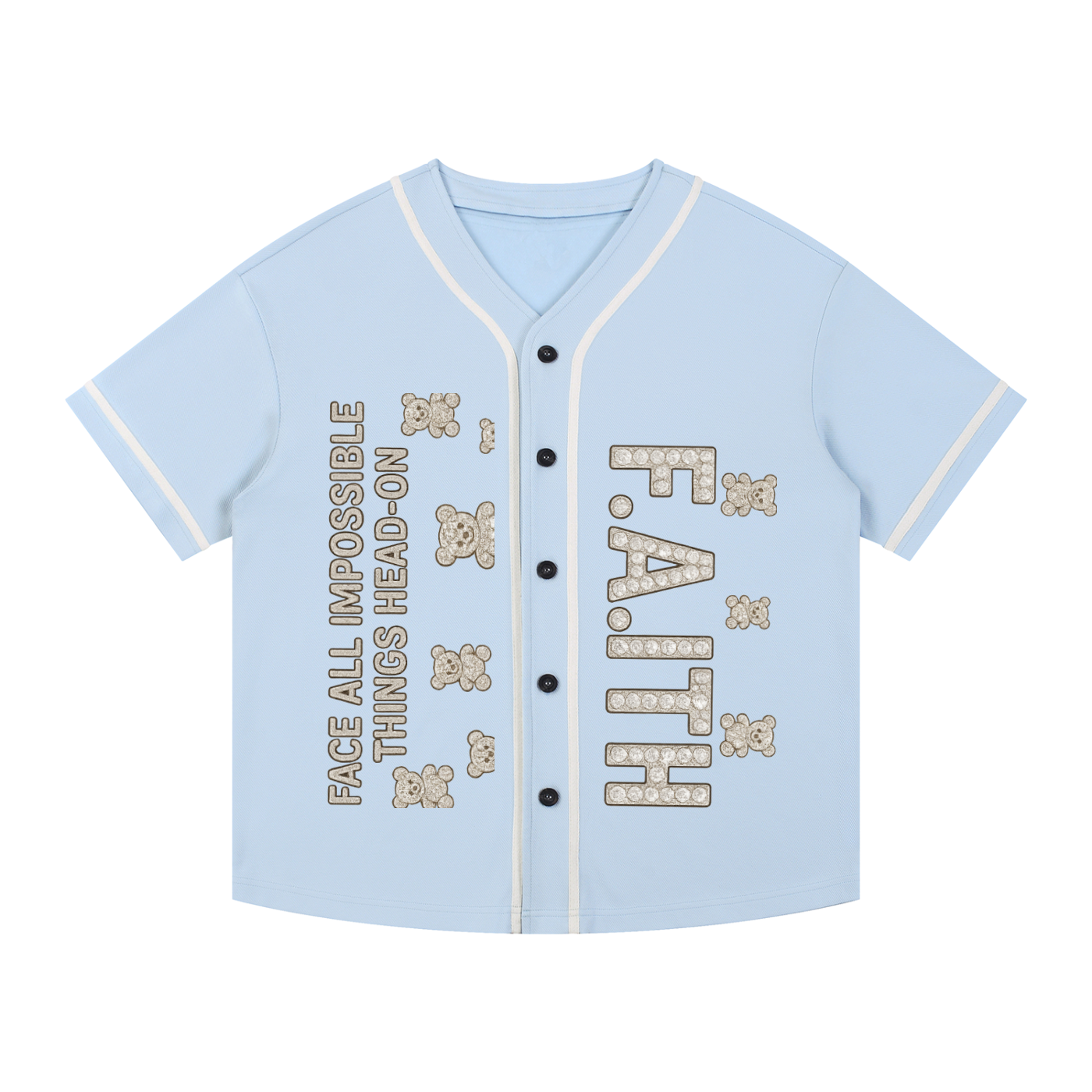 F.A.I.T.H Piped Button-Up Jersey