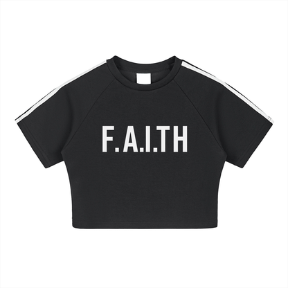 F.A.I.T.H Taped Crop Top